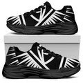Black And White Illuminati Print Black Chunky Shoes