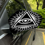 Black And White Illuminati Print Car Side Mirror Covers