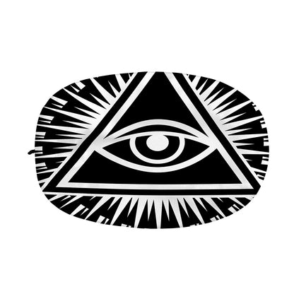 Black And White Illuminati Print Car Side Mirror Covers