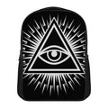 Black And White Illuminati Print Casual Backpack