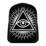 Black And White Illuminati Print Casual Backpack