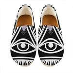 Black And White Illuminati Print Casual Shoes
