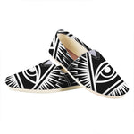 Black And White Illuminati Print Casual Shoes