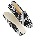 Black And White Illuminati Print Casual Shoes