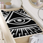 Black And White Illuminati Print Changing Pad Cover