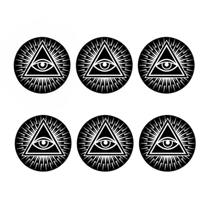 Black And White Illuminati Print Coaster Set