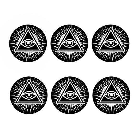 Black And White Illuminati Print Coaster Set