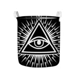 Black And White Illuminati Print Collapsible Laundry Basket