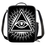 Black And White Illuminati Print Crossbody Lunch Bag