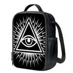 Black And White Illuminati Print Crossbody Lunch Bag