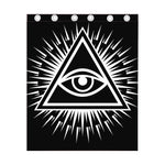 Black And White Illuminati Print Curtain