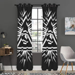 Black And White Illuminati Print Curtain