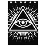 Black And White Illuminati Print Curtain
