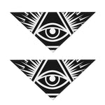 Black And White Illuminati Print Dog Bandana