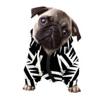 Black And White Illuminati Print Dog Zip Up Hoodie
