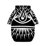 Black And White Illuminati Print Dog Zip Up Hoodie
