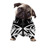 Black And White Illuminati Print Dog Zip Up Jacket
