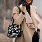 Black And White Illuminati Print Double Strap Bible Bag