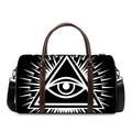 Black And White Illuminati Print Duffel Bag