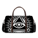 Black And White Illuminati Print Duffle Bag