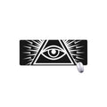Black And White Illuminati Print Extended Mouse Pad