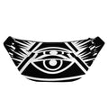 Black And White Illuminati Print Fanny Pack