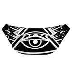 Black And White Illuminati Print Fanny Pack
