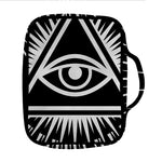 Black And White Illuminati Print Front Pocket Bible Bag