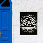 Black And White Illuminati Print Garden Flag