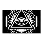 Black And White Illuminati Print Golf Cart Seat Cover