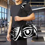 Black And White Illuminati Print Gym Bag