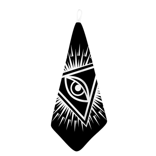 Black And White Illuminati Print Hand Towel