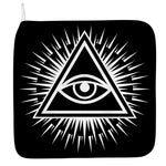 Black And White Illuminati Print Hand Towel