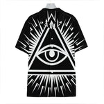 Black And White Illuminati Print Hawaiian Shirt