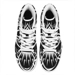 Black And White Illuminati Print High Top Leather Sneakers