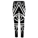 Black And White Illuminati Print High-Waisted Pocket Leggings