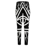 Black And White Illuminati Print High-Waisted Pocket Leggings