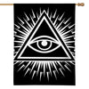 Black And White Illuminati Print House Flag
