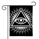 Black And White Illuminati Print House Flag