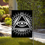 Black And White Illuminati Print House Flag