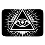 Black And White Illuminati Print Indoor Door Mat