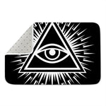 Black And White Illuminati Print Indoor Door Mat