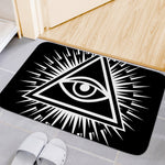 Black And White Illuminati Print Indoor Door Mat