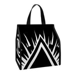 Black And White Illuminati Print Insulated Lunch Tote