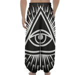 Black And White Illuminati Print Lantern Pants
