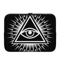 Black And White Illuminati Print Laptop Sleeve