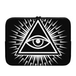 Black And White Illuminati Print Laptop Sleeve