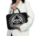 Black And White Illuminati Print Laptop Sleeve With Handle