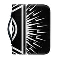 Black And White Illuminati Print Leather Bible Cover