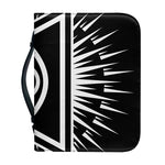 Black And White Illuminati Print Leather Bible Cover